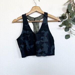 Prana- NWT Momento Reversible Crop Top in Black Camo M
